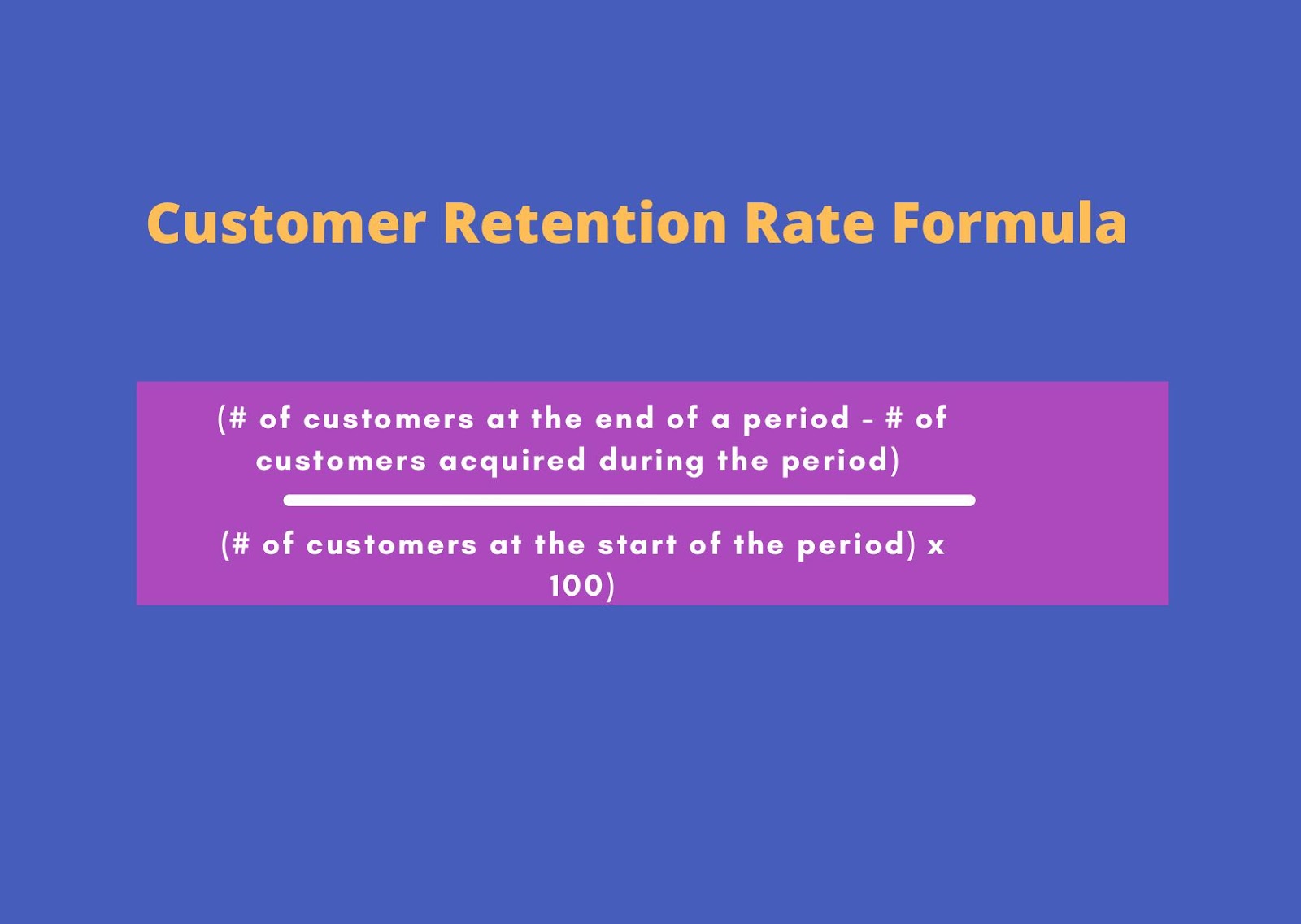 Customer Retention Rate Formula