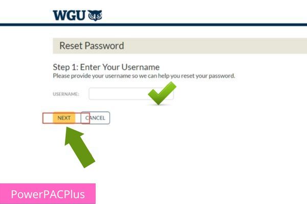 recover password of a wgu student account