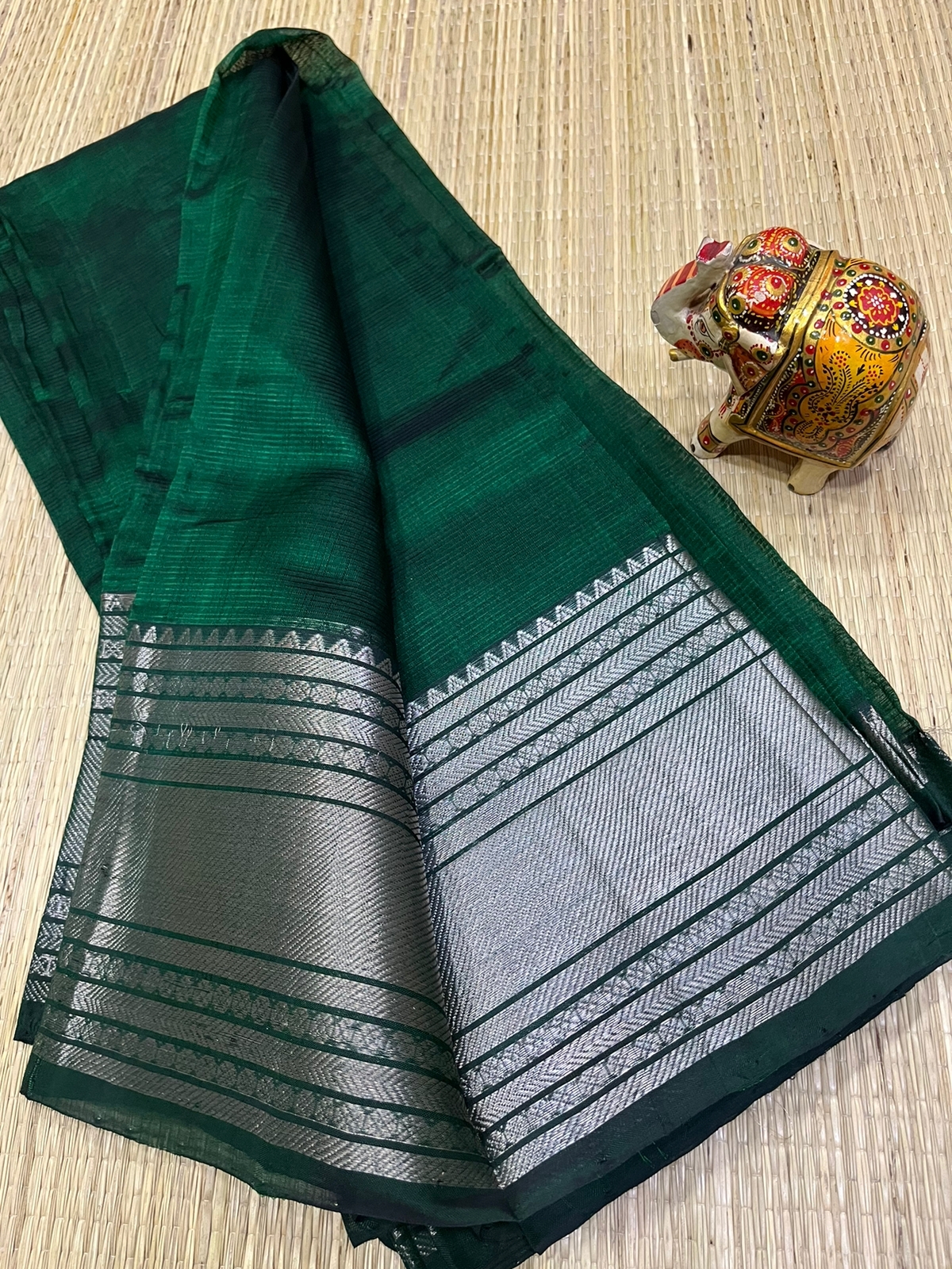 Mangalagiri handloom pure Pattu by cotton sarees