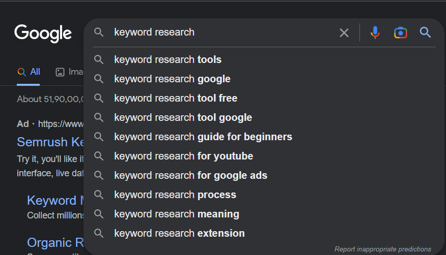 Keywords Research