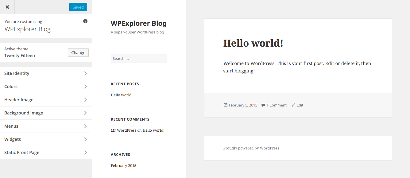 Personalizador de temas WordPress