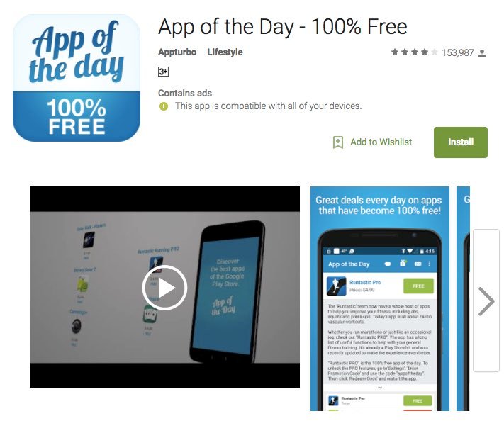 app of the day
