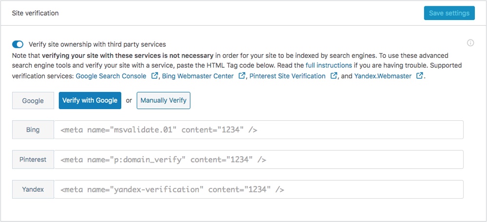 Verificação do site do Jetpack