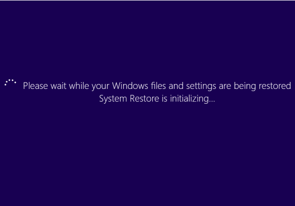System restore in windows 8/8.1