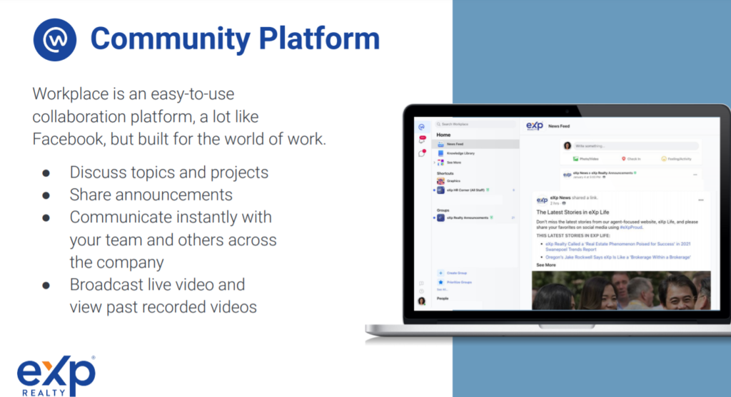 eXp Community Platform on Workplace