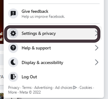 Facebook settings & privacy