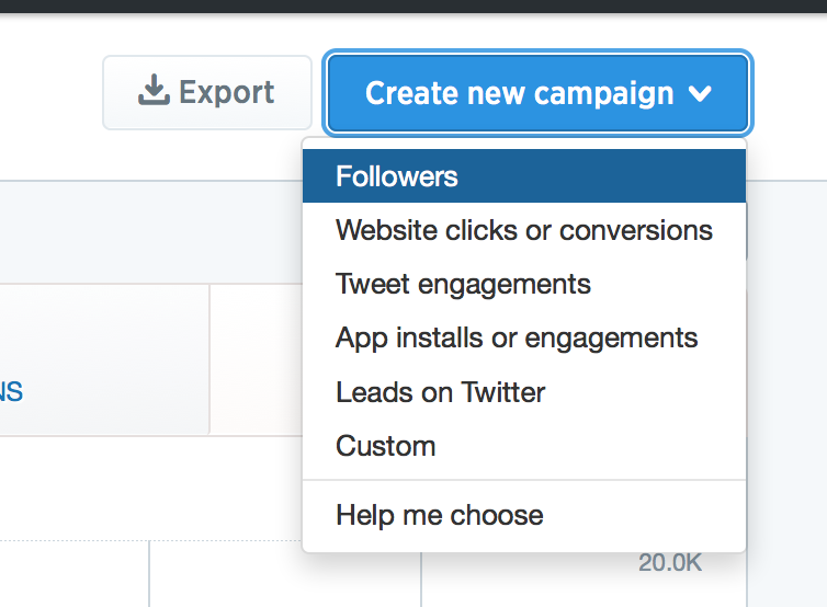 Different types of Twitter ad campaigns