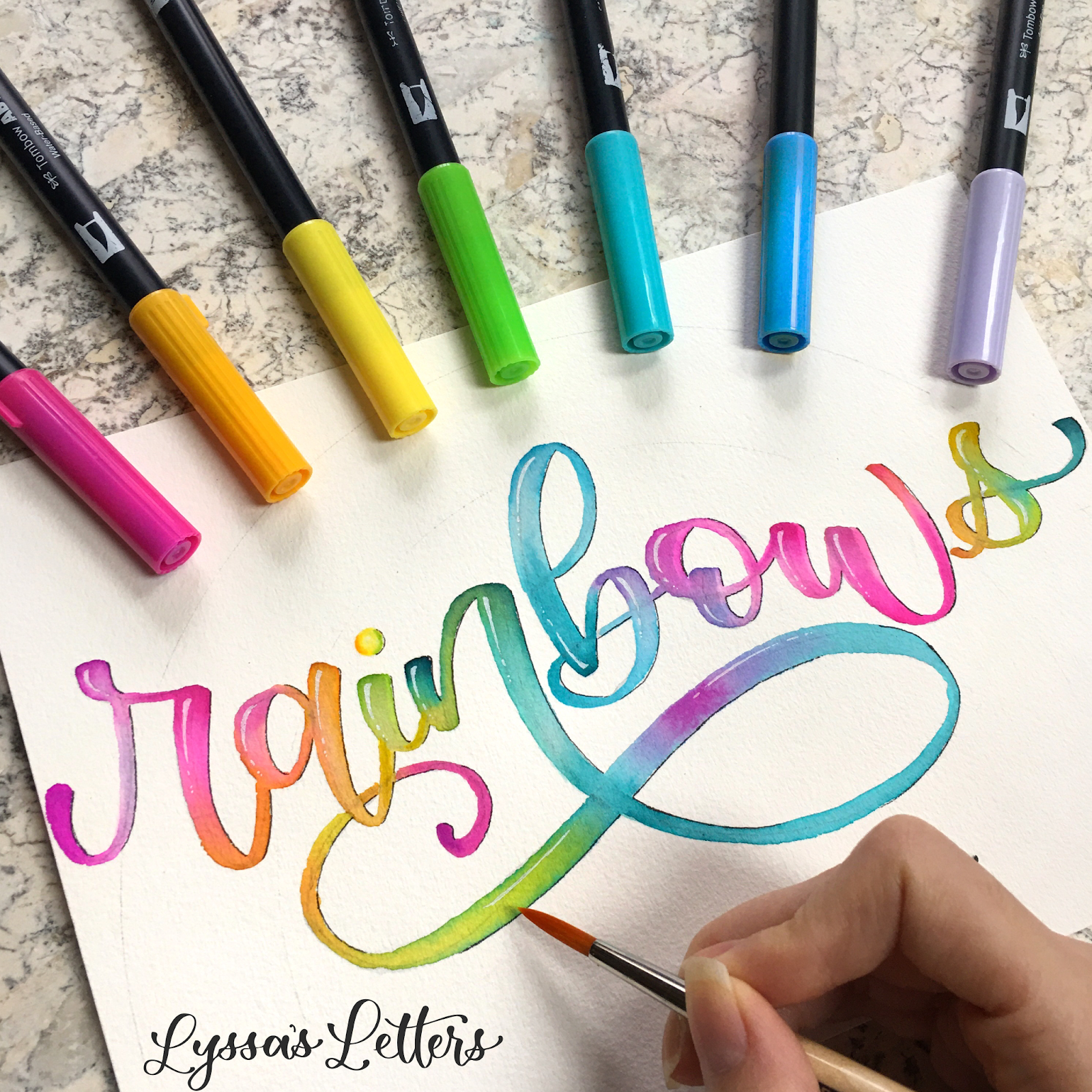Lettering Tutorial: Create Magical Rainbow Letters – Surely Simple