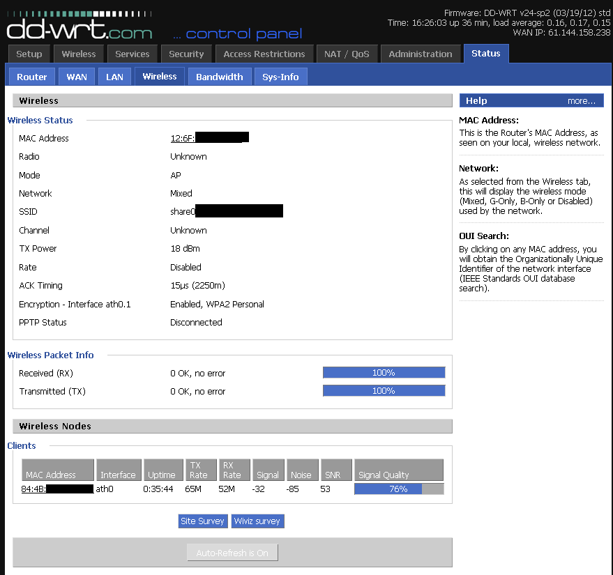 whr-g300nv2-Wireless Status