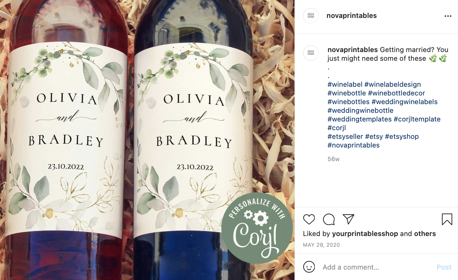 personalized wine bottle wedding favors