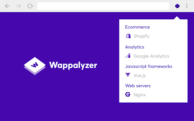 Google Chrome Extension Wappalyzer