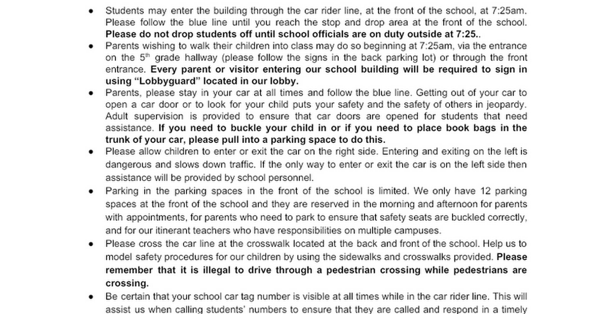 Car_Rider_Procedures_for_RCE - start of school