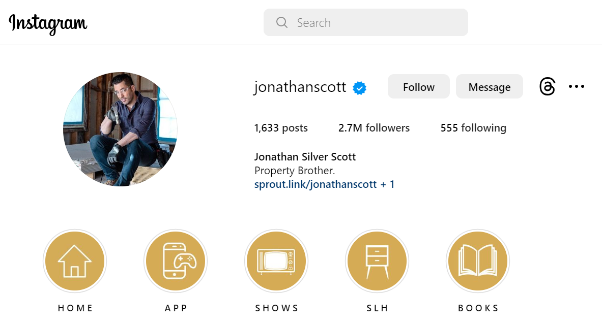 Jonathan Scott influencer on instagram