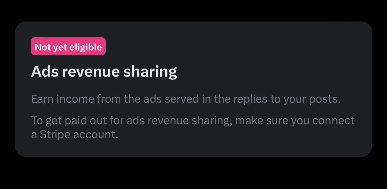 Program Ads Revenue Sharing X/Twitter