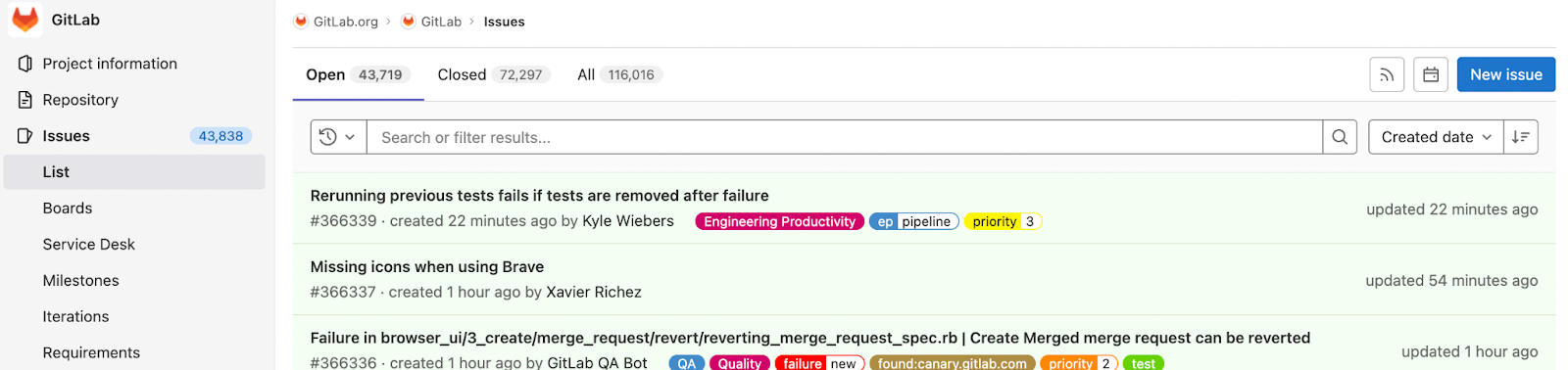 GitLab screenshot