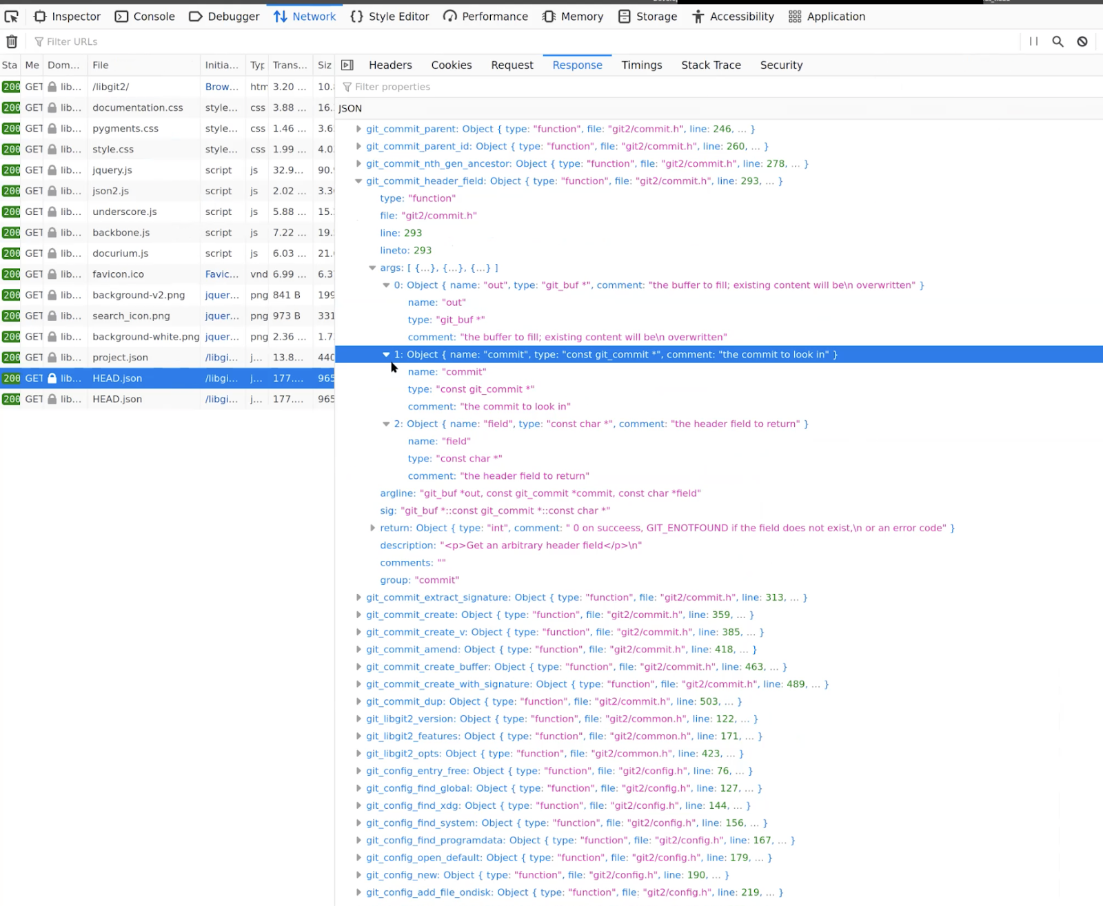 NodeGit code parsing libgit2 docs