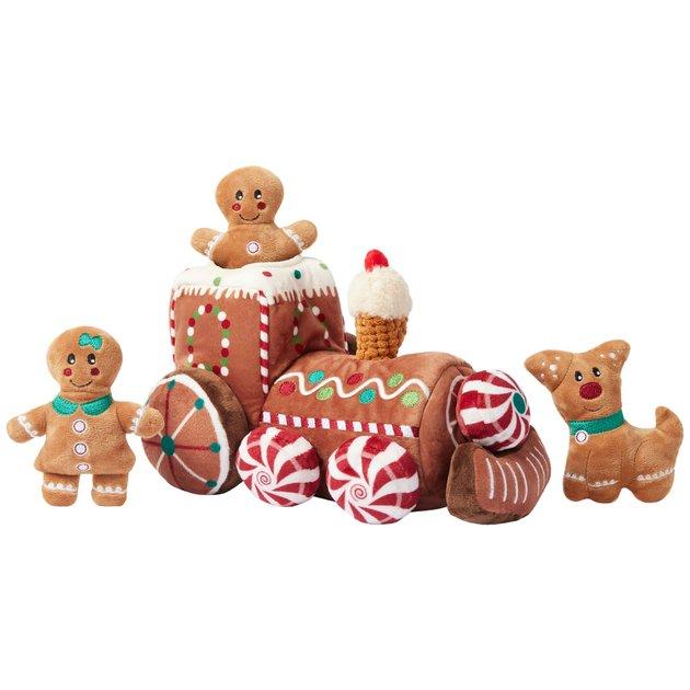 FRISCO Holiday Gingerbread Train Hide & Seek Puzzle Plush Dog Toy -  Chewy.com