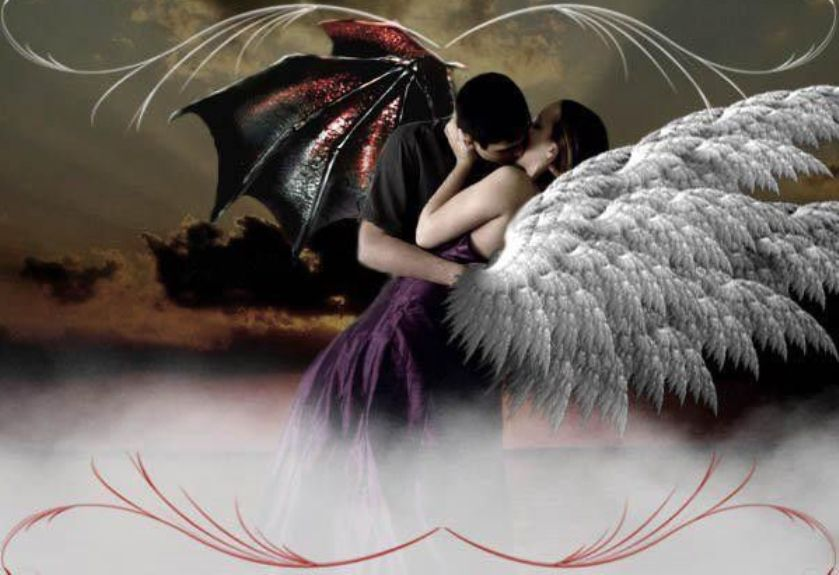 Ангел влюбился в демона. Ангел и демон. Любовь ангела. Ангел любви. Ангел и демон любовь.