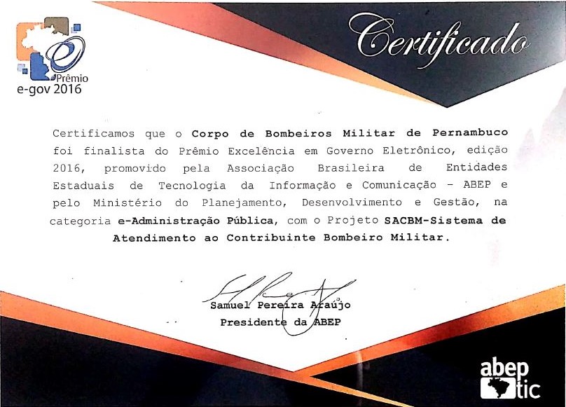 certificado do cbmpe