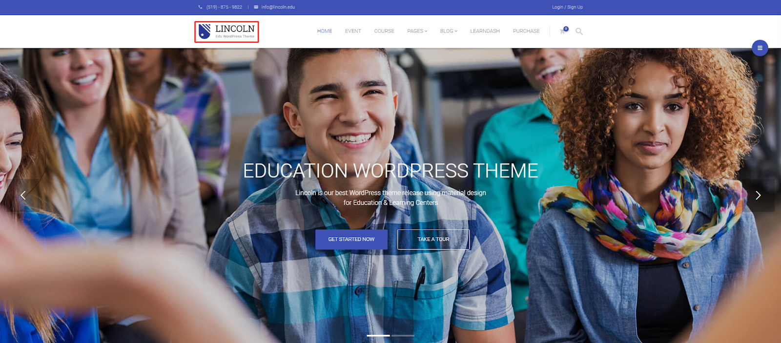 Lincoln - WordPress Education Theme with Material Design 