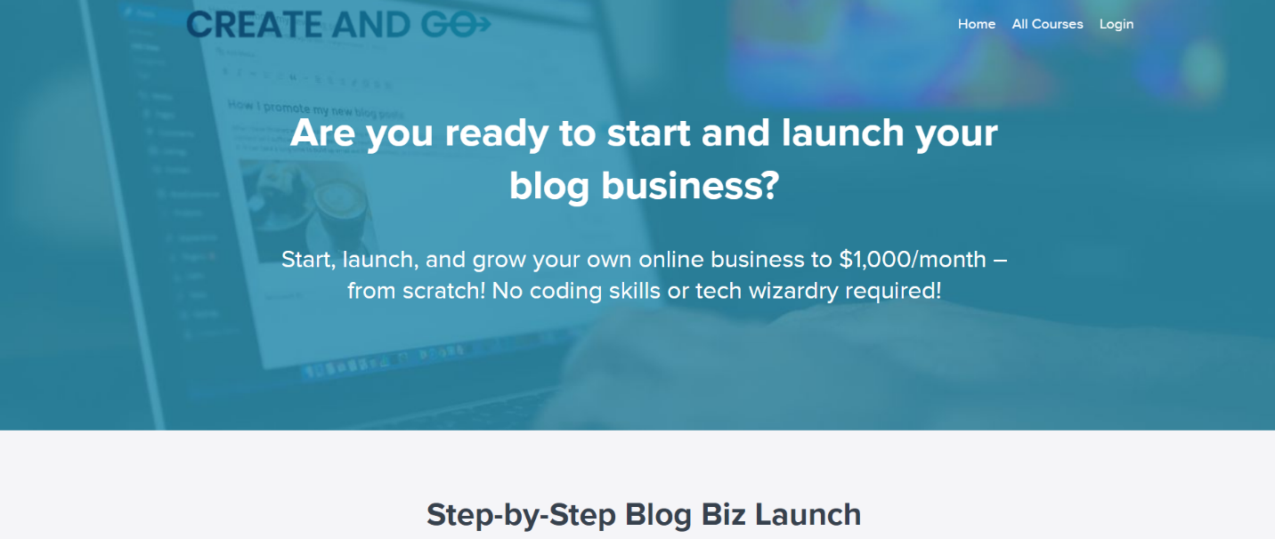 launch your blog biz affiliate marketing course