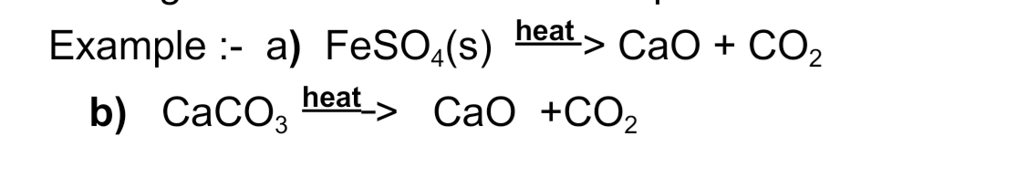 Decomposition reaction