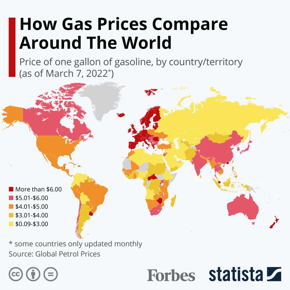 How gas prices compare around the world