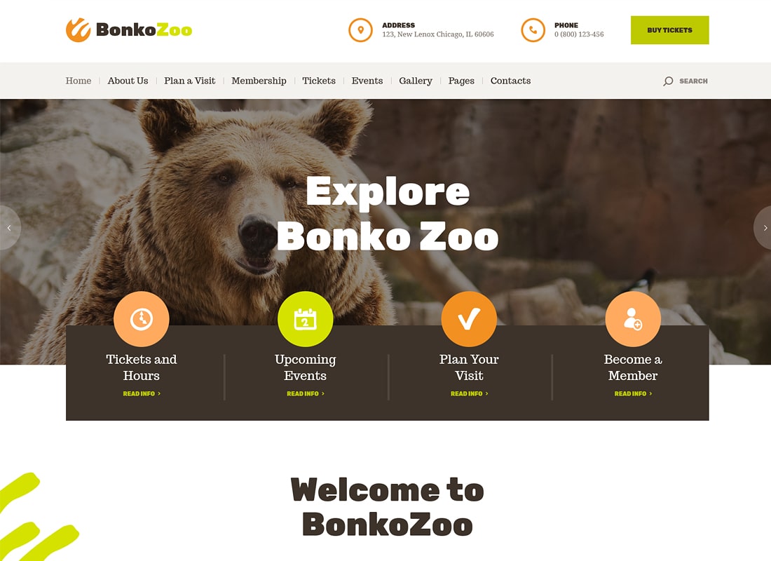 bonko |  Tema WordPress Safari & Kebun Binatang