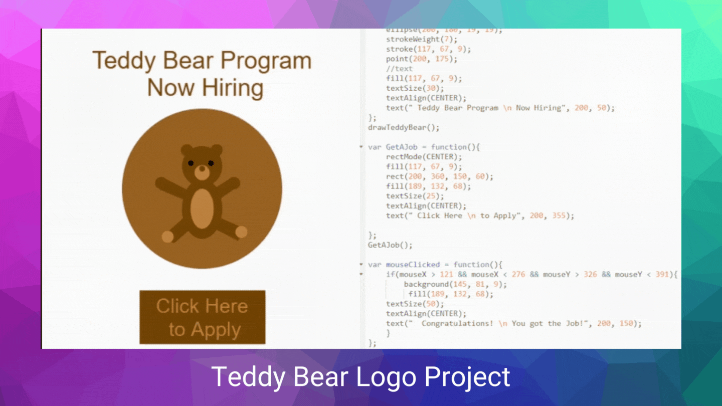 Samantha's Teddy Bear Logo Code Project