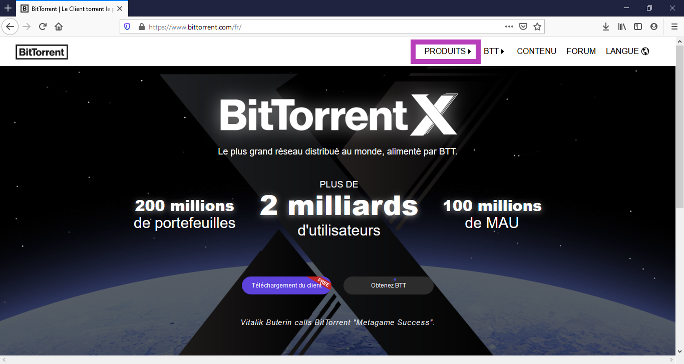 Screen Interface BitTorrent
