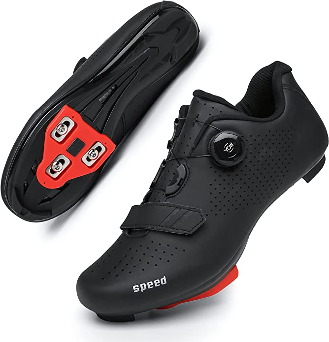 Road Bike Shoes Womens Cycling Shoes with Cleats Set - Compatible with SPD SL Delta Cleats - Women Indoor Cycling Shoes
