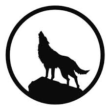 Image result for wolf clipart black and white