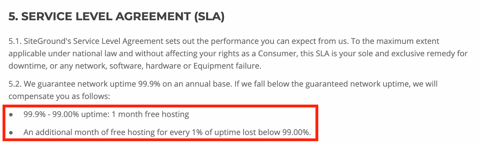 SiteGround-Service-level-Agreement-on-downtime