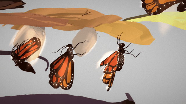 butterfly crysalis