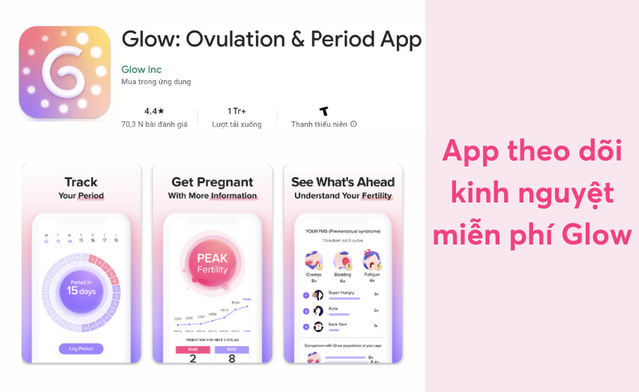 App theo dõi kinh nguyệt miễn phí Glow