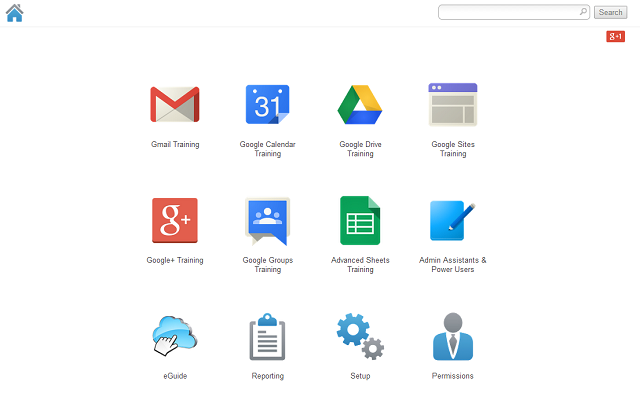 Screenshot of Google Apps Training