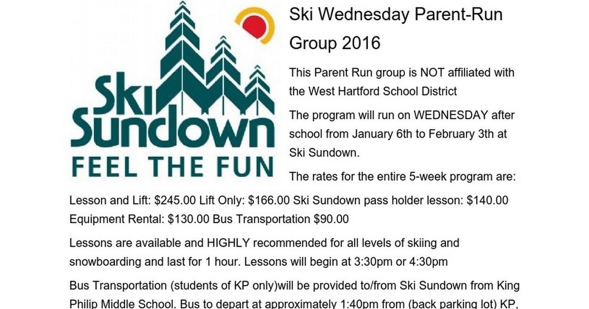 Ski Wednesday Parent-Run Group 2016