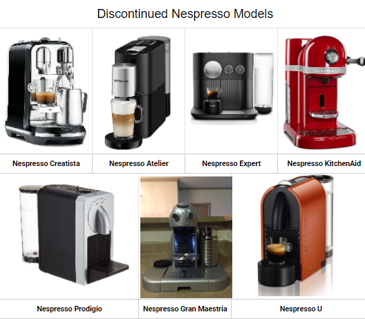 Discontinued Nespresso Models