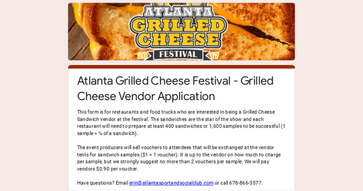 Atlanta Grilled Cheese Festival 2025