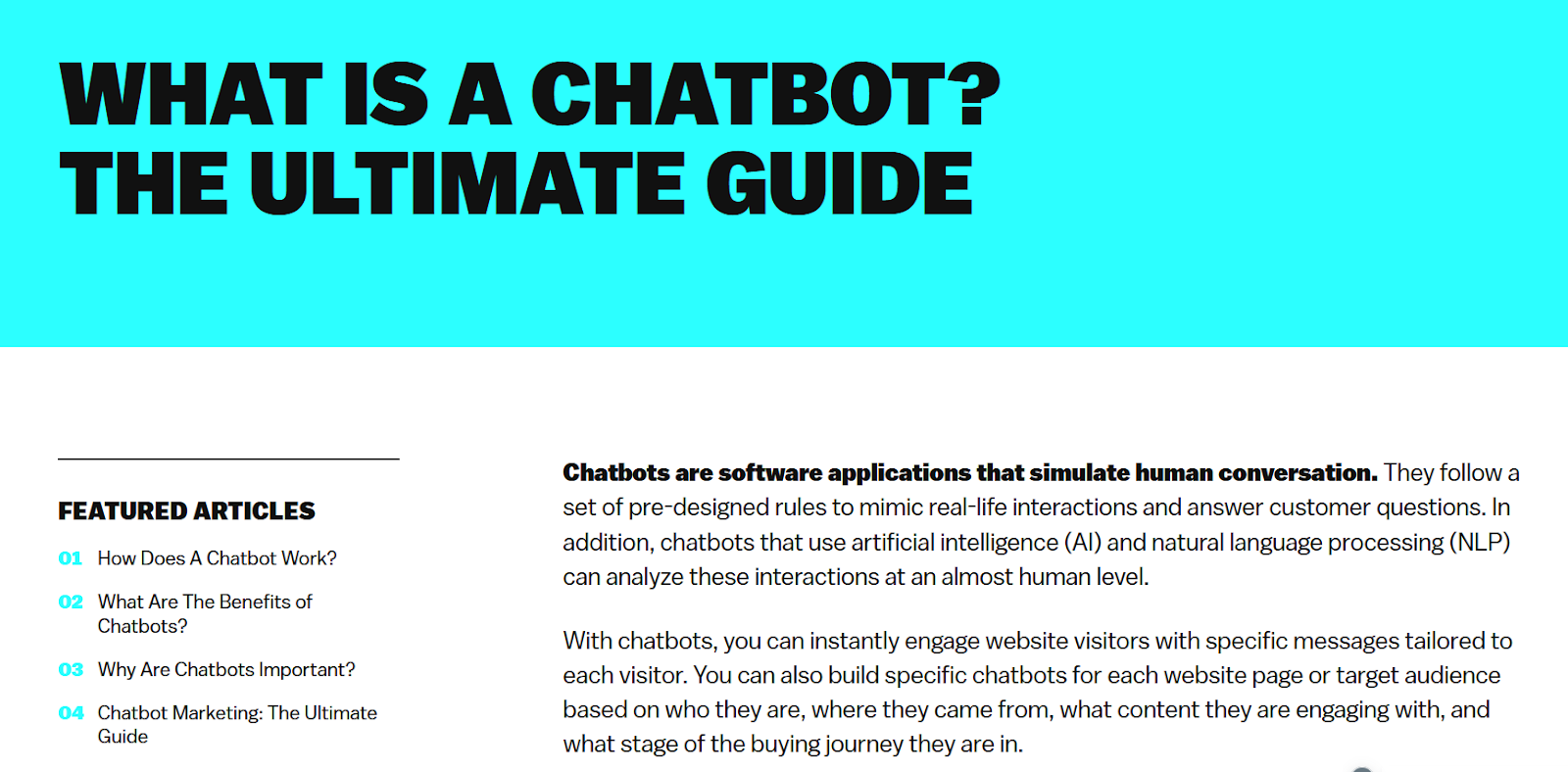 What is a chatbot?