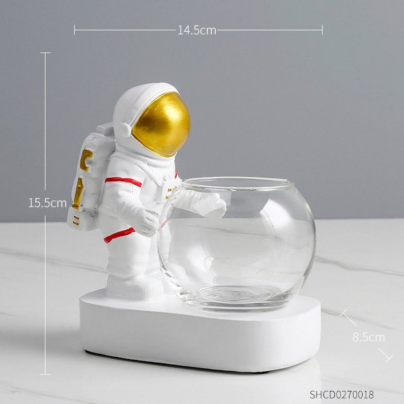astronaut  light up flower vase