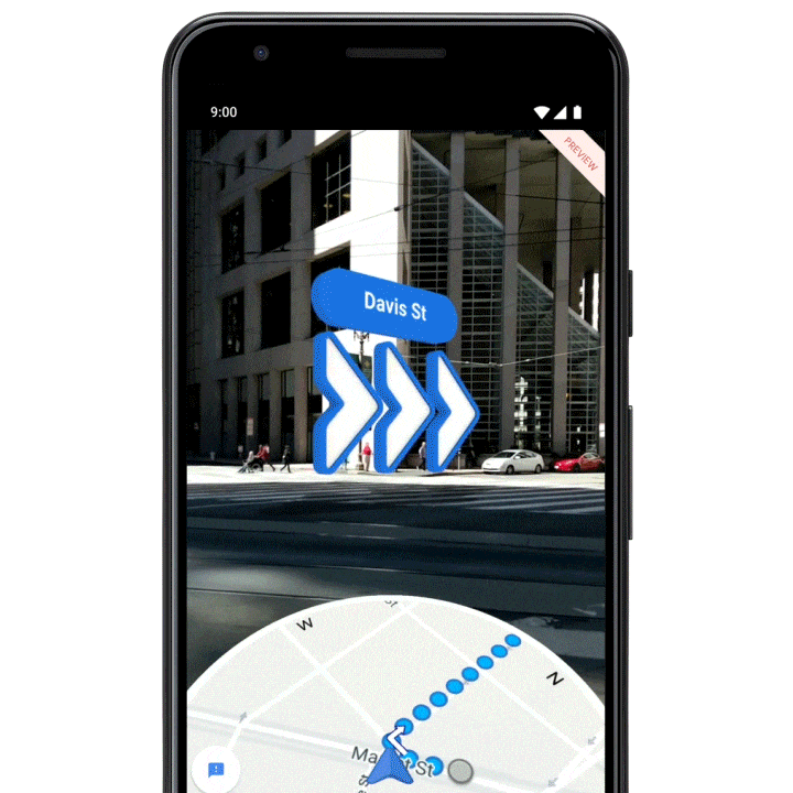 GIF montrant comment utiliser Street View