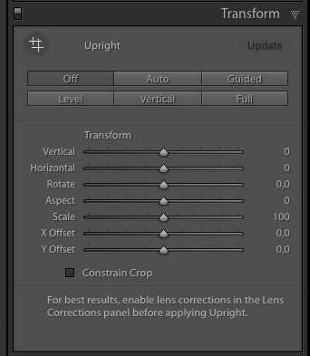 desenvolvimento no Lightroom