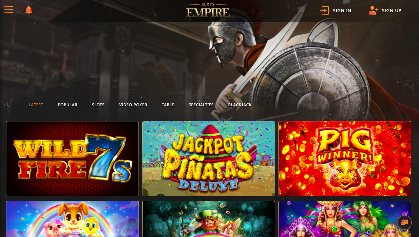 Slots Empire Casino games