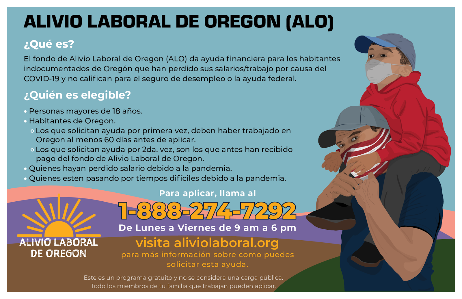 Bienestar Oregon Fondo de Alivio Laboral de Oregon (ALO)Segunda Ronda