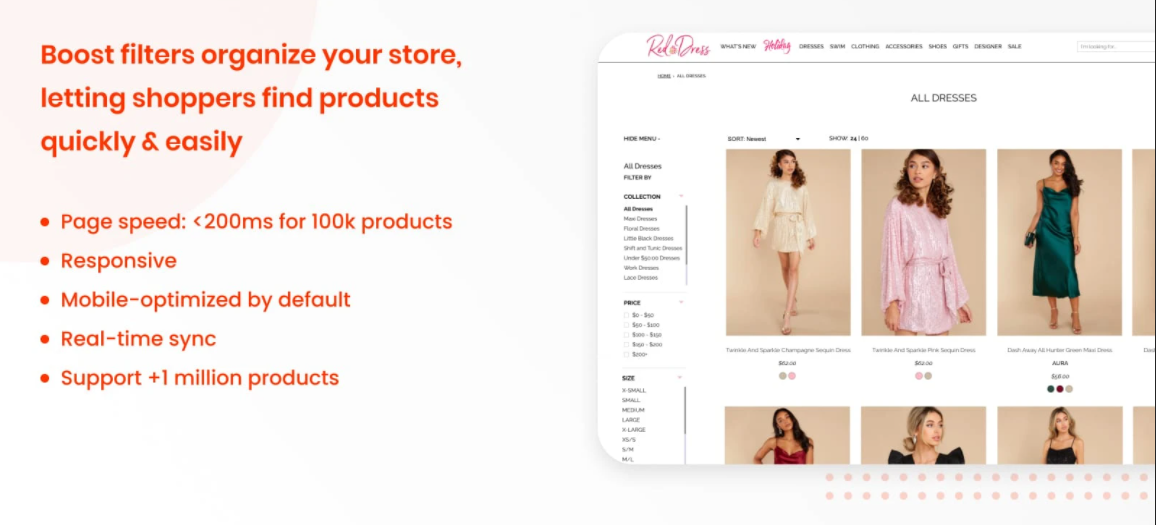 Shopify product filter app