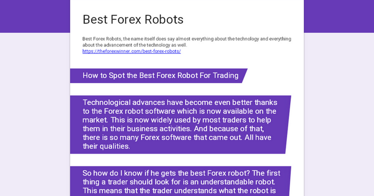 Best Forex Robots - 