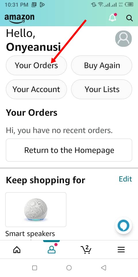 How to Chang the Shipping Address for an Amazon Order on Android: image 3