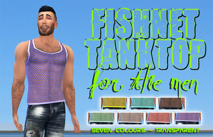 Fishnet Male Tank Top / Sims 4 CC