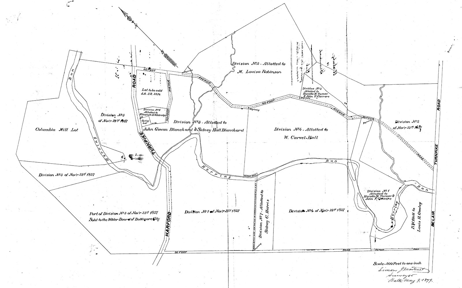 Eutaw Farm, Property of the late B. W. Hall, 1851. Maryland State Archives, Judicial Record WMI 65, p. 265